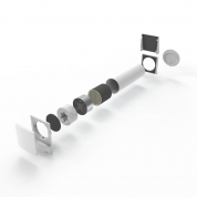 Ventoxx Harmony с датчиком влажности и крышкой, пульт ДУ, воздуховод 0,5 м